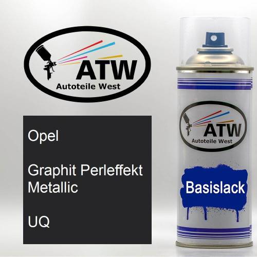 Opel, Graphit Perleffekt Metallic, UQ: 400ml Sprühdose, von ATW Autoteile West.